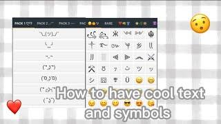 How to have cool text and symbols|RPW Tutorial