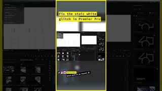 [FIXED] How to Fix the Static White Glitch Screen in SECONDS! (Premier Pro) Minutes