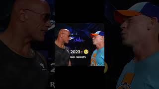 The Rock & John Cena 2012 vs 2023 #shorts #rjb-shorts