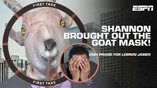 Shannon BREAKS OUT the GOAT mask to celebrate LeBron and Lakers In-Season tourney WIN  | First Take