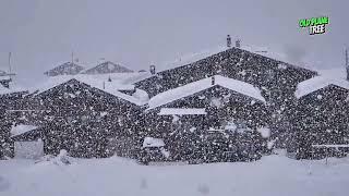 Snow Fairy Tale Fresh White Snow Falling on Distant Homes