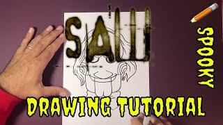 |Drawing Jigsaw||SCARY||How to draw Saw Movie Clown|Draw Saw|