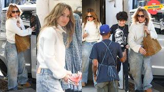 JENNIFER LOPEZ TAKES HER DAUGHTER EMME SHOPPING AT AMERICAN RAG BEFORE HALLOWEEN!!!