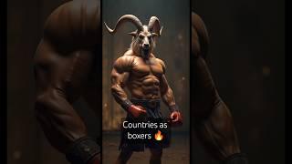 Countries as boxers  #ai #fusion #aiinnovator #shorts #countires #boxers #animation