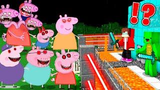 Peppa Pig exe family vs Security House Minecraft ! Maizen JJ and Mikey