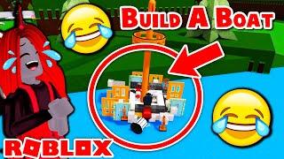 Building The FUNNIEST Looking Boat In Build A Boat! (Roblox)