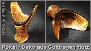 Goldregen drechseln - Schale / Pokal / Deko