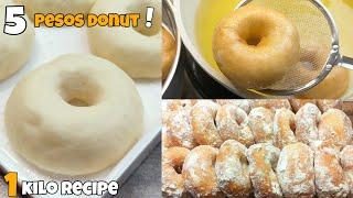 [Sub]5 PESOS MILKY DONUT!Below 100 Pesos Na Sangkap 60 Donuts Ang Magagawa!1 Kilo Recipe Pangnegosyo