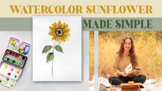 Paint a Fall SUNFLOWER: A Watercolor and Ink Masterpiece