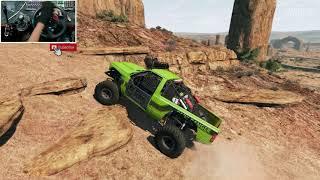 Realistic Off-road Exploring Utah Canyons | BeamNG Drive Steering Wheel