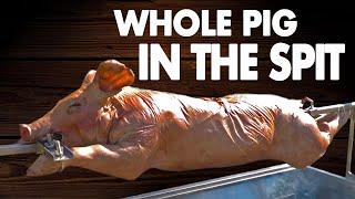 the BEST way to Roast a Pig - How to ROAST the WHOLE PIG in the Spit - Lechon | Salty Tales