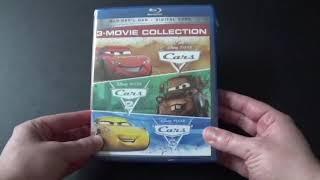 Cars Trilogy 3 Movie Collection Blu-Ray+DVD Combo Unboxing.