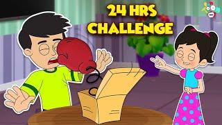 Gattu Chinki's 24hrs Challenge | Animated Stories | English Cartoon | Moral Stories | PunToon Kids