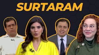 Jornalistas da Globo dando bote com o bumbum