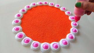 Diwali New Laxmi Charan Rangoli | दिवाली, धनतेरस की नई रंगोली | Attractive Dhanteras/Diwali Rangoli