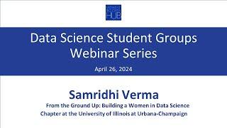 Midwest Big Data Innovation Hub Data Science Student Groups Webinar, April 26, 2024