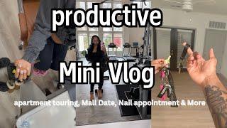 MOVING VLOG: Apartment Shopping| Nail Appointment+Mall Date & More || MOVING SERIES PT1