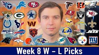 Separating the Men from the Boys | NFL Week 8 Win/Loss Picks