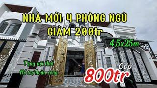 Bất ngờ! Với căn nhà mới 1 trệt 1 lầu 4 phòng ngủ, giảm 200tr ,gần bình Chánh, đường thông.giá 2t380