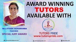 TUTORS PRIDE's AWARD WINNING TUTORS @ "ITAP-2018" Mrs.ITTADI ACHAMAMBA Garu