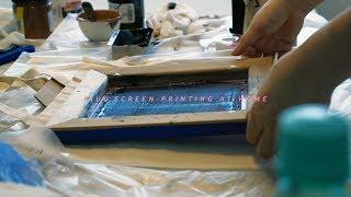땅콩이 에코백 만드는 과정 : SILK SCREEN PRINTING AT HOME | Honeykki 꿀키