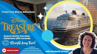 Disney Treasure Deluxe Family Oceanview Stateroom with Verandah Walkthrough