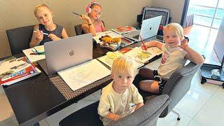 EERSTE SCHOOLDAG iN MALEiSiE OP ONZE WERELDREiS  ( schoolroutine) | Bellinga Vlog #3230