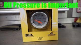 Autometer 4327 Oil Pressure Gauge Install