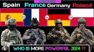 Spain Vs France Vs Germany Vs Poland| Military Power Comparison 2024| ipro Comparison