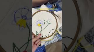 Trying embroidery 🪡 #mini #minivlog #shortsvideo #shortsvideo #embroidery #shorts #youtubeshorts