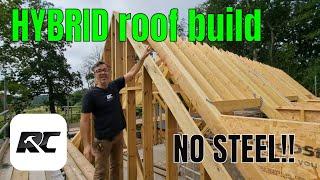 Wooden Hybrid roof tour, NO STEEL HERE!!!