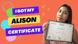 How I get my Alison Certificate legit online learning courses!