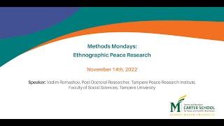 Ethnographic Peace Research with Dr. Vadim Romashov