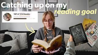 Catching up on my goodreads goal ⭐️ Reading vlog