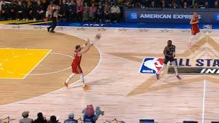 Luka Doncic launches 2-for-1 shot from 3/4 court 