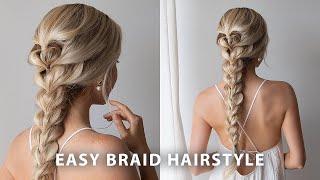 Simple Braid Tutorial  Easy Hairstyle for Long Hair - Medium Hair