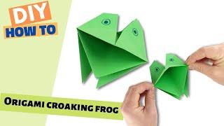 Origami croaking frog | How to make paper croaking frog [Origami tutorial]