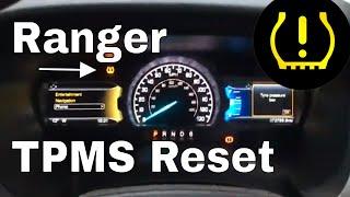 Ford Ranger TPMS reset tyre pressure monitoring system warning light reset 2016 2017 Digital dash