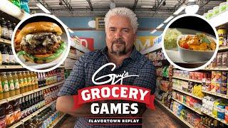 CHALLENGE: Firefighters Cook an Insanely SPICY Family Meal | Guy's Grocery Games | Food Network