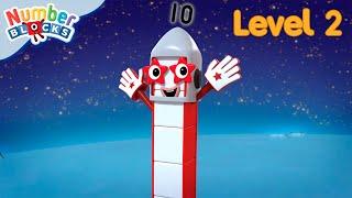 Blast Off | Full Episode - S2 E7 | Numberblocks (Level 2 - Orange 🟠)