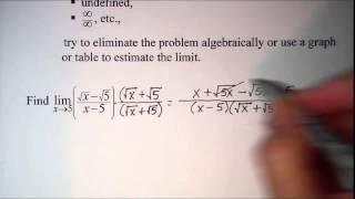 Finding Limits by Rationalizing the Numerator