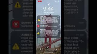 Texas amber alert  on phone 