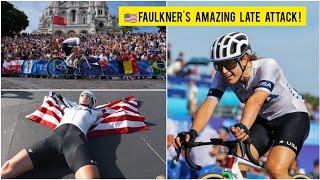  USA's Kristen Faulkner late attacking to win gold in women's road race! Paris Olympics 2024