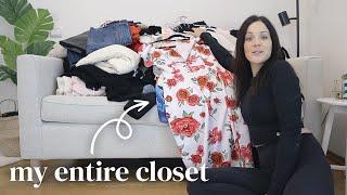 Decluttering My ENTIRE Capsule Wardrobe (Minimalist Closet Clear Out)
