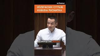 "CZASEM PRZEPRASZAM NIE WYSTARCZY." Józefaciuk cytuje Kubusia Puchatka  #polityka #sejm