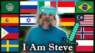 I Am Steve in different languages meme