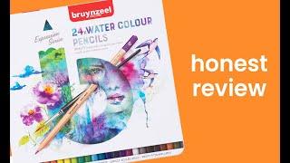 Review of Bruynzeel watercolor pencils set | swatches