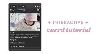 interactive carrd tutorial - © yizdoll