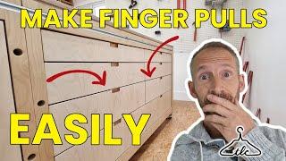 Routering Finger Pull Handles In Birch Ply - Learn THIS METHOD (It's Easy)