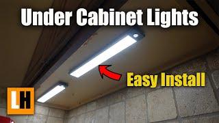 LED Motion Sensor Cabinet & Closet Lights - Easy Install, Rechargeable Battery